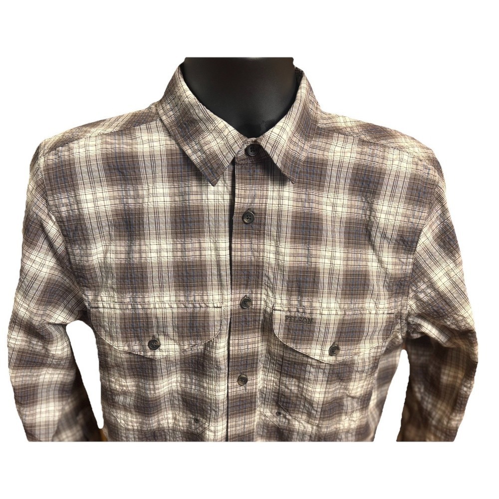 Men's Filson Lightweight Long Sleeve Plaid Breathable Outdoor Shirt Size Small - Picture 2 of 10